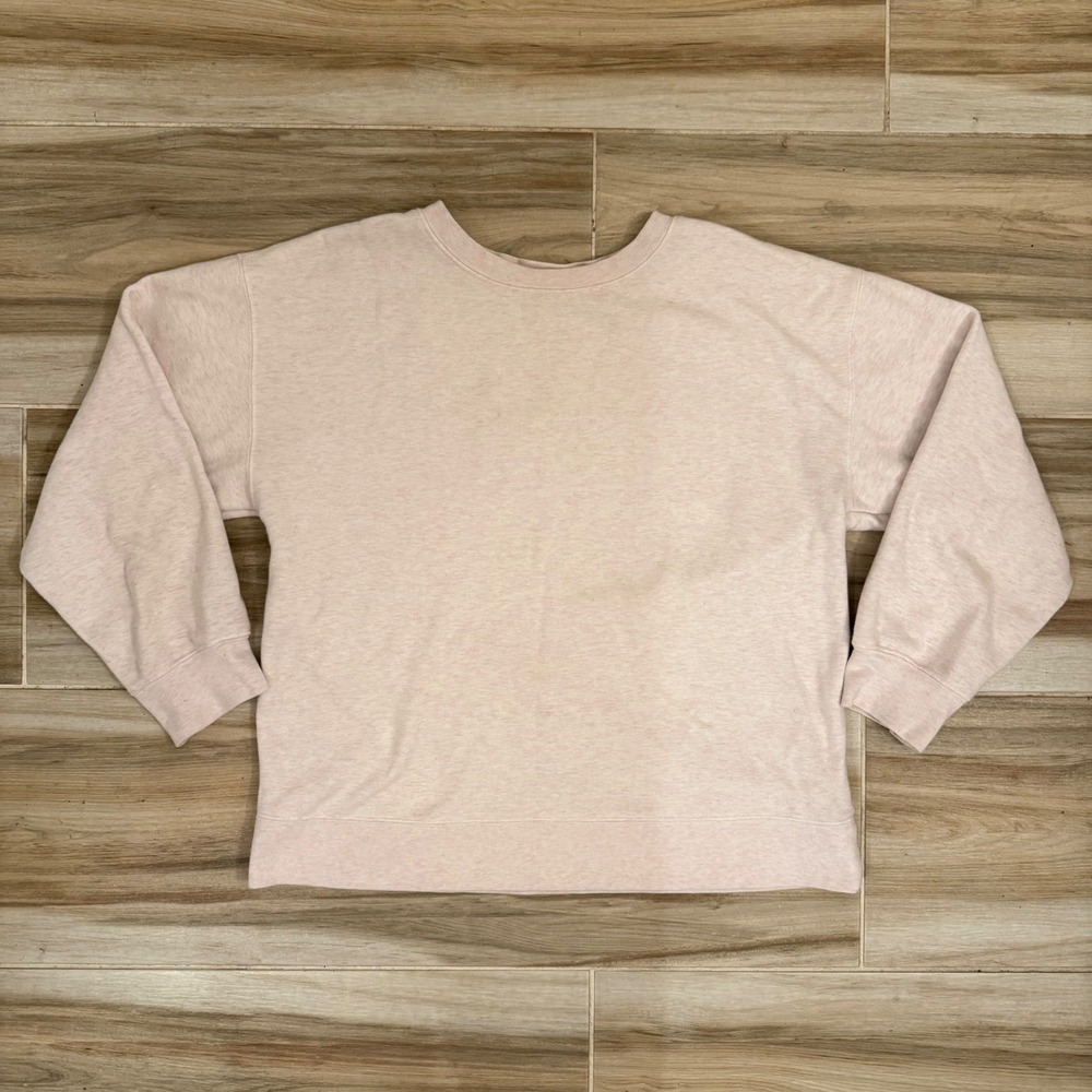 Fabletics Womens Heather Pink‎ Crewneck Sweatshirt Relaxed Fit Pullover Size M